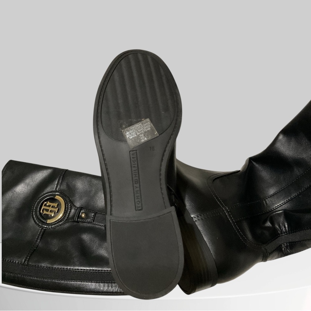 NEW Tommy Hilfiger Black Boots - Picture 5 of 6